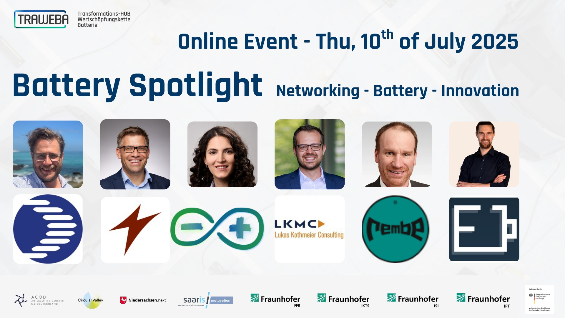 Battery Spotlight Speaker Line up vom 10. July 2025