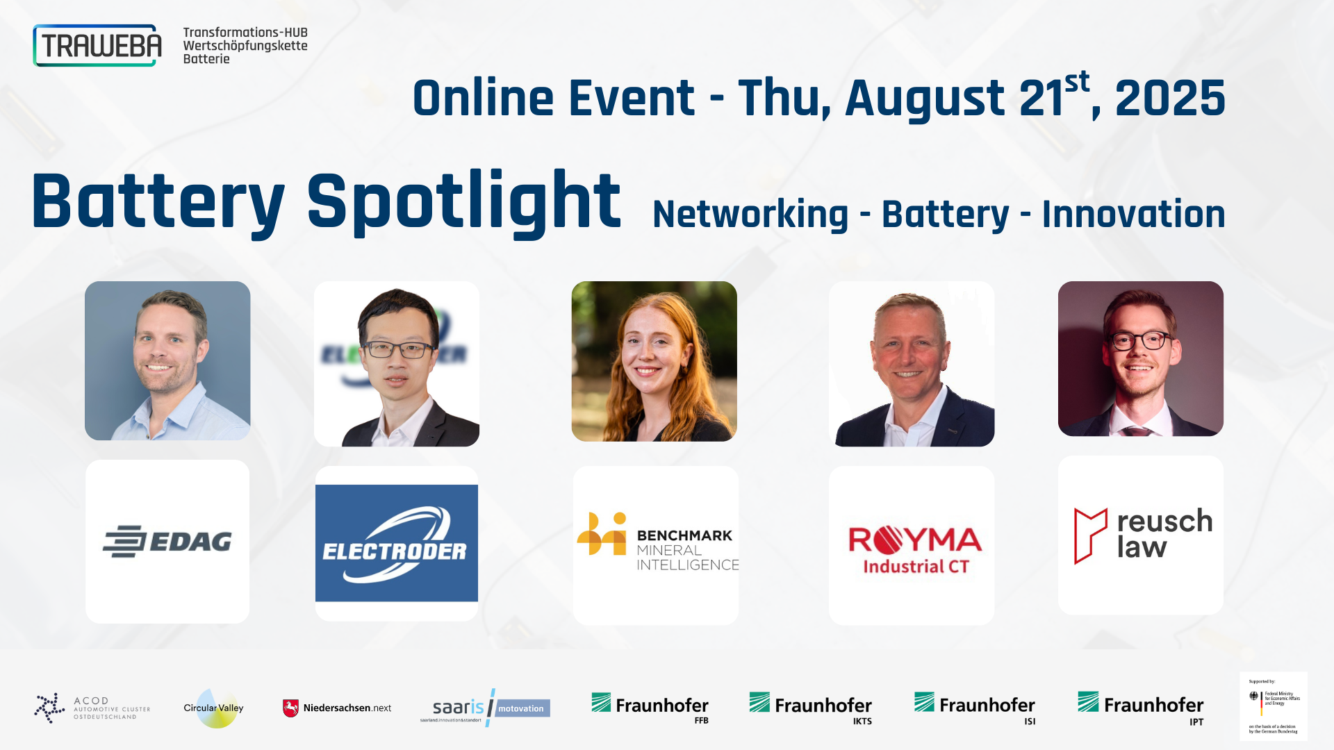 Battery Spotlight Speaker Line up vom 10. July 2025