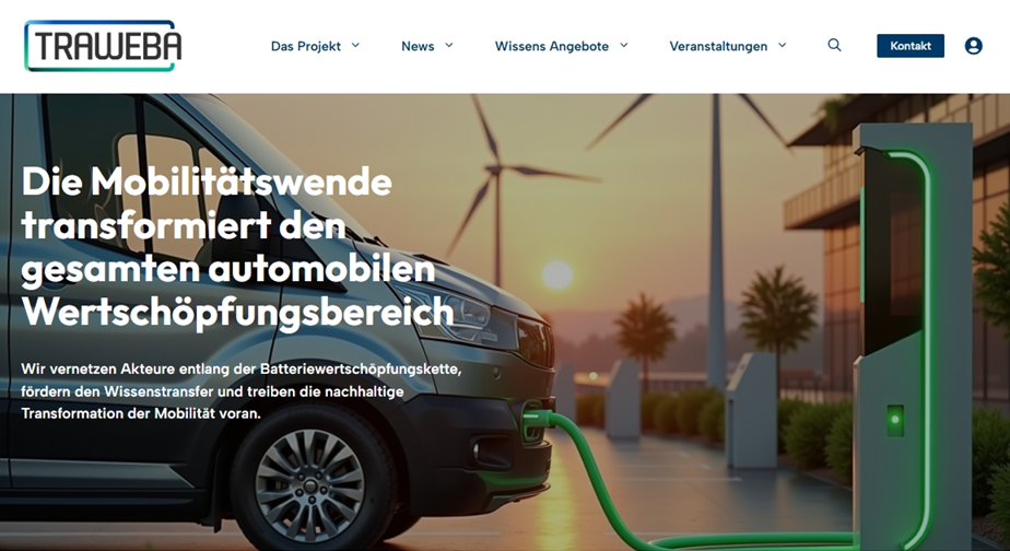 Ein Screenshot von der neu-strukturierten Webseite