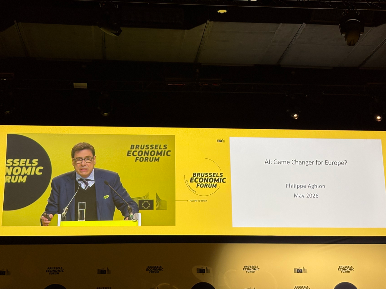 Philippe Aghion beim Brussels Economic Forum 2026